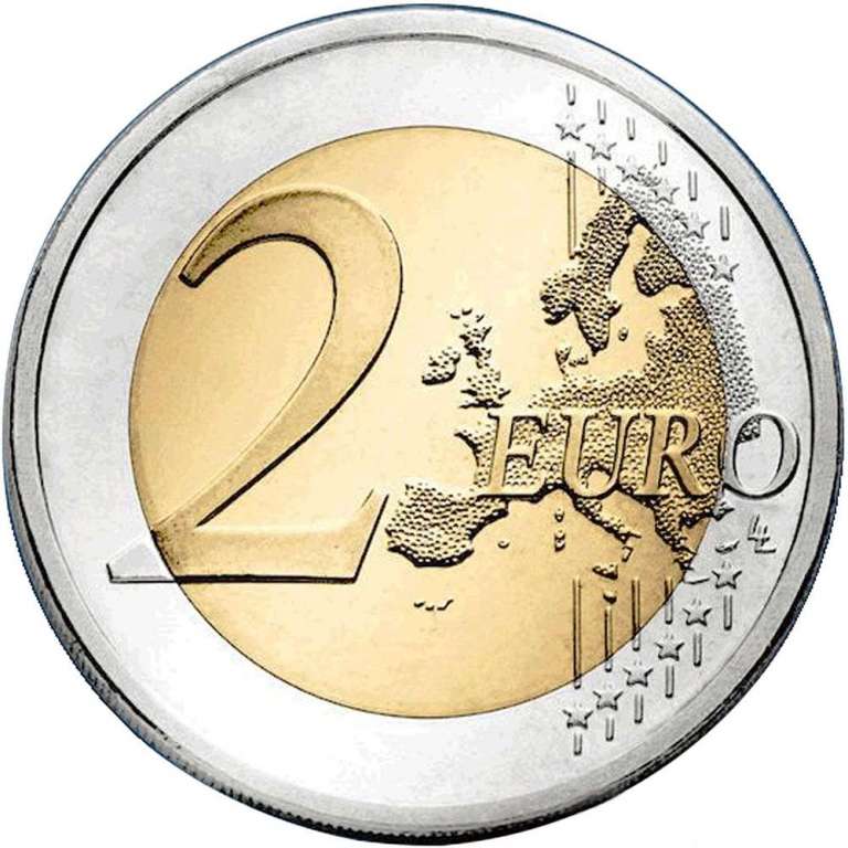 (002) Монета Латвия 2015 год 2 евро &quot;Председательство Латвии в ЕвроСоюзе&quot;  Биметалл  UNC